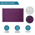 thumbnail image 6 of Table Placemats Set of 6,Retro Dark Purple Linen Bottom Non-Slip Kitchen Dining Tables Place Mat,Farmhouse Flax Texture Washable Table Mats for Home Dinner Holiday Party Banquet, 6 of 9