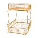 thumbnail image 1 of Soporte Desmontable para Verduras Gloria 2 Niveles Contenedor de Exhibición de Cosméticos Oro, 1 of 9