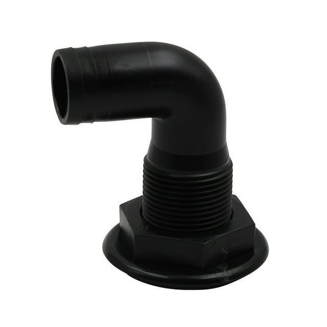Riwesomey Manguera de montaje a través del casco de la sentina del barco Conector de plomería en ángulo Tubo de drenaje o ventilación con una válvula Type2 NO2 Riwesomey VI014977-01B