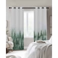 thumbnail image 4 of Country Mist Forest Blackout Curtains for Bedroom Living Room Darkening Curtains 63 Inches Long Simple Watercolor Trees Landscape Window Curtain 2 Panels Set Window Treatment Grommet Drapes 52"x63", 4 of 9