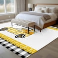 thumbnail image 5 of Yellow Truck 5'x7' Area Rug, Spring Bees Daisy Honey Black Buffalo Lattice Washable Non-Slip Soft Rugs, Low-Pile Large Carpet for Living Room Bedroom Dining Room, Non-Shedding Accent Rug, 5 of 9