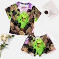 thumbnail image 4 of Cartoon Ghostbusters Summer Home Suit For Womens Short-Sleeved Pajama Set 2pcs Loungewear Soft Sleepwear T-Shirts Tee Shirt Top And Short Sleeping Pants, 4 of 8