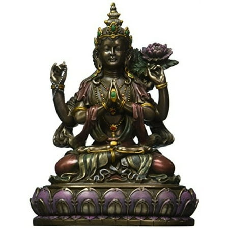 Seated Kuan Yin Statue - Buddhist Avalokiteshvara Kuan Yin Buddhism Statue