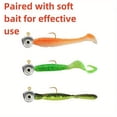 thumbnail image 6 of 10pcs Glow-in-the-Dark Fish Eye Worm Hooks, 2g Cupro Alloy Soft Bait Jig Heads for Bass Fishing, Anti-Snagging Lure Hooks, 6 of 7