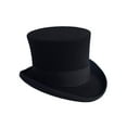 thumbnail image 4 of TZ Elegant Men's Prom Top Hat 100% Wool Authentic Tuxedo Hat, Black, 4 of 6