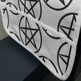 thumbnail image 3 of Pentacle Microwave Oven Cover, Continuous Pattern of Hand Drawn Pentagram Star in Circle, Water Resistant Organizer with Pockets for Kitchen, 36" x 12", Charcoal Grey and White, by Ambesonne, 3 of 4