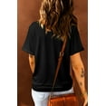 thumbnail image 6 of Women's Black Sequined Thankful Graphic Round Neck Tee, (US 20-22)2XL, 6 of 8