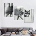 thumbnail image 4 of JEUXUS  Canvas Wall Art Forest Abstract Animal Art On Wolf Canvas Print Artwork Wall Art Paintings Modern Picture Print for Living Room Dinning Room Bedroom12''x16''X3 Panels, 4 of 4