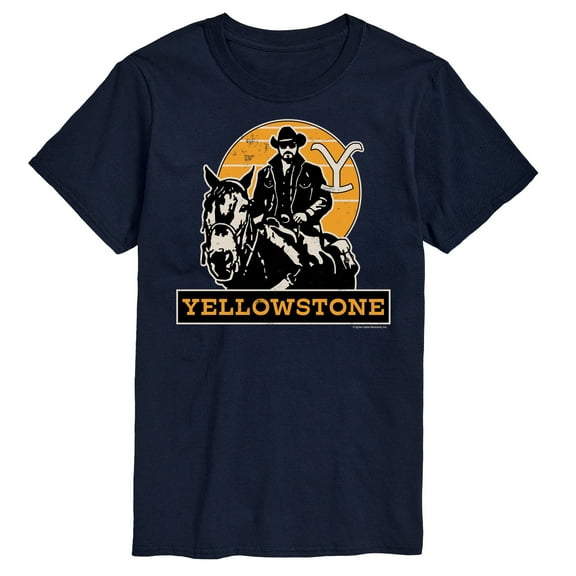 Yellowstone - Rip Rideing Horseback - Men's Short Sleeve Graphic T-Shirt