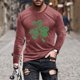 thumbnail image 1 of Blusas y camisas de manga larga y cuello redondo para hombre, camisetas casuales con estampado de moda y cuello redondo, blusas de licra de manga corta para hombre., 1 of 5