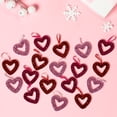 thumbnail image 4 of Northlight Set of 18 Shimmering Tinsel Hearts Valentine's Day Hanging Wall Decorations 4", 4 of 7