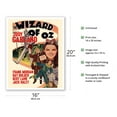 thumbnail image 2 of The Wizard of Oz - Starring Judy Garland - Vintage Film Movie Poster c.1949 - Fine Art Matte Paper Print (Unframed) 16x20in, 2 of 4