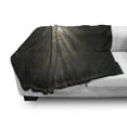thumbnail image 3 of Grunge Soft Flannel Fleece Throw Blanket, Classic Chandelier in a Dark Gothic Wooden Room Vintage Style Room Picture, Cozy Plush for Indoor and Outdoor Use, 60" x 80", Grey and Yellow, by Ambesonne, 3 of 6