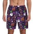 thumbnail image 2 of Picia Halloween Sweet Candy pattern Mens Swim Trunks with Compression Liner Stretch Beach Shorts Quick Dry with Zipper Pockets No-Chafing Board Shorts-XX-Large, 2 of 9