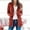 Red, variant on Womens Cable Knit Sweater Boho Patchwork Cardigan Long Sleeve Open Front Coat Pockets