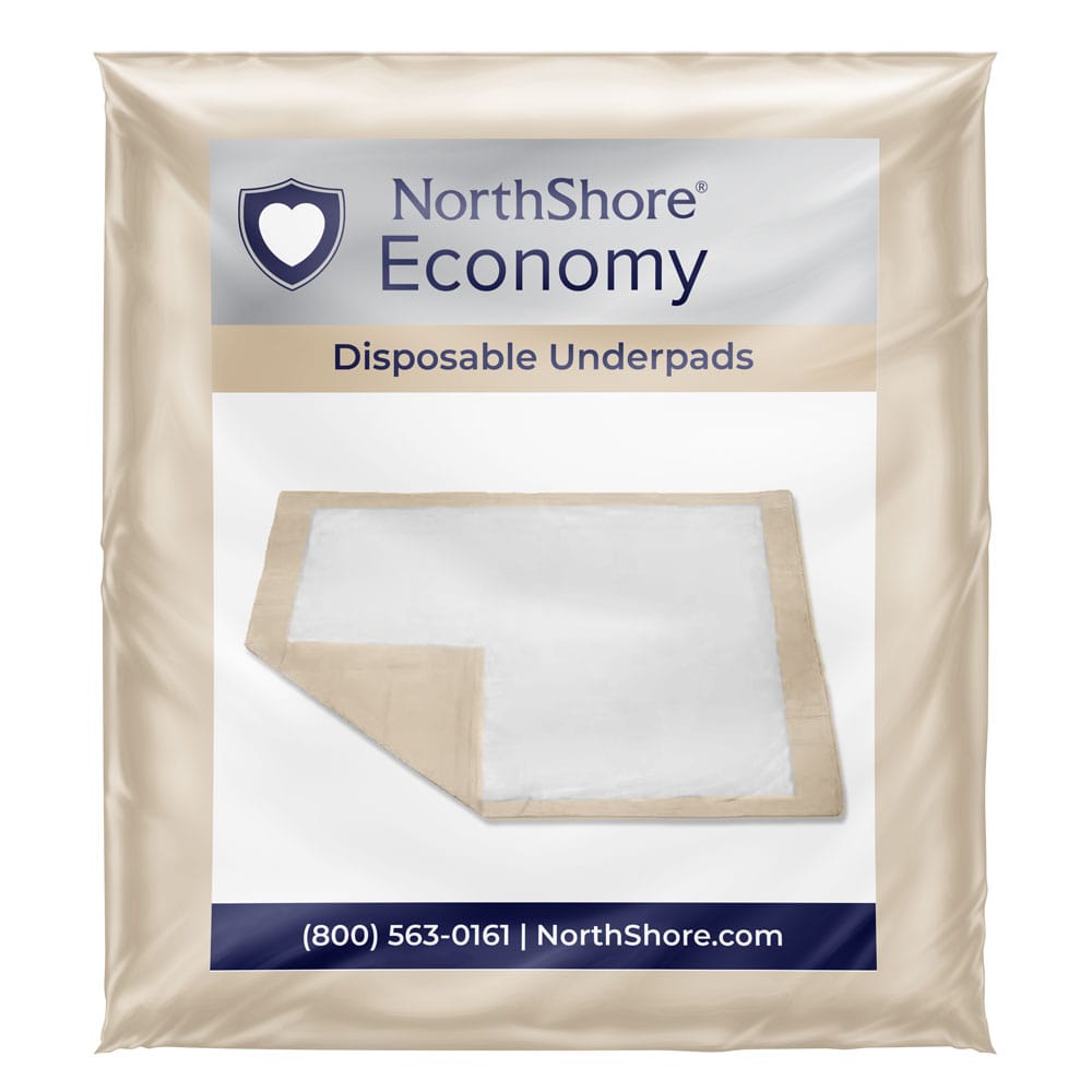 NorthShore Economy Disposable Underpads, Ultra Large, 36x36 in., Pack
