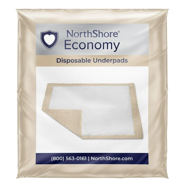 NorthShore Economy Disposable Underpads, Ultra Large, 36x36 in., Pack