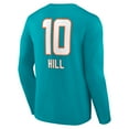 thumbnail image 3 of Men's Tyreek Hill Aqua Miami Dolphins Team Wordmark Player Name & Number Long Sleeve T-Shirt, 3 of 3