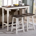 thumbnail image 4 of Furniture of America Tryst 3-Piece Wood Bar Table Set, White and Gray, 4 of 5
