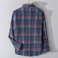 thumbnail image 4 of Blusa y camisa de manga larga con cuello vuelto, nueva camisa informal a cuadros para hombre, blusa holgada juvenil de manga larga con cuello vuelto, blusa de poliéster para hombre, 4 of 5