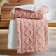 thumbnail image 1 of Manta Bedsure Sherpa de forro polar para sofá, 130 x 150 cm, color rosa, 1 of 7