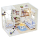 thumbnail image 1 of Kit de casa de muñecas en miniatura de bricolaje con muebles, escala 1:24 Sala creativa Mini accesorios de casa de muñecas de madera más a prueba de polvo para niños Adolescentes Adultos XianweiShao 1327533049931, 1 of 4