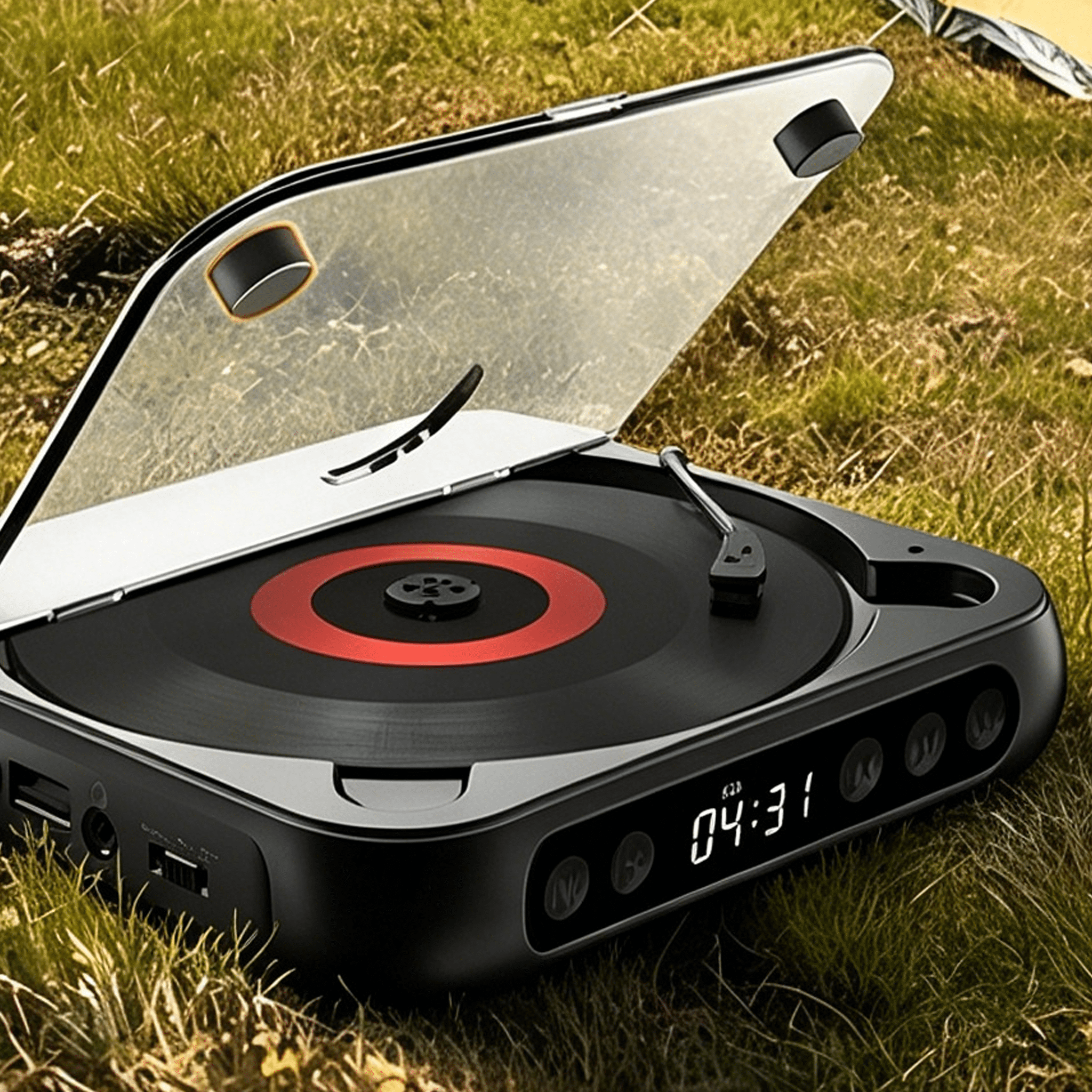 GJX 2026 New Portable Cd Player with Hifi Sound Lcd Screen | Rechargeable Compact Cd Player with Timer Aux/Usb Support | 2000Mah Battery Home Car Travel Music Player(280G/0.62Lb)