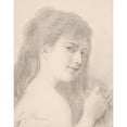 thumbnail image 2 of Elisabeth Jerichau Baumann 12x14 Gold Ornate Wood Frame and Double Matted Museum Art Print Titled - Breast Image of a Woman Who Braids Her Hair (1833), 2 of 4