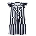 thumbnail image 3 of Disfraz de B-Beetlejuice 2 para niñas, disfraz de mago del inframundo, disfraz de BBeetleJuiceS para cosplay, conjunto de peluca y vestido a rayas para carnaval infantil, 3 of 5