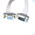 thumbnail image 3 of Mainboard Monitor TV Projector VGA Interface 15Pin Male to Female Video Full Half Size Bracket Flexible Flat Cable 30cm, 3 of 5