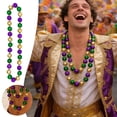thumbnail image 2 of Mardi Gras Carnival Beaded Necklaces, Colorful Party Jewelry For Cos Masquerade, All-Season Holiday Decor Necklaces, 2 of 9