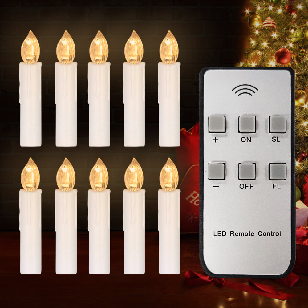 Christmas Decoration Lights Flameless Candle LED Night Light with Remote Control 