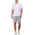 thumbnail image 2 of INSPIRE CHIC Polka Dots Shorts for Men's Father's Day Gift Summer Flat Front Patterned Chino Shorts 30 White, 2 of 5