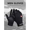 thumbnail image 2 of Windproof Sports Gloves Touch Screen Gloves Hook and Loop Fasteners Climbing Cycling black_L, 2 of 5
