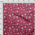 thumbnail image 2 of oneOone Silk Tabby Fabric Check|Watercolor Leaves & Flower Floral Print Fabric BTY 42 Inch Wide, 2 of 4