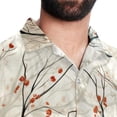thumbnail image 5 of Tree Men's Short Sleeve Hawaiian Poplin Shirt - Casual Printed Button Down Summer Beach Shirt for Men, 5 of 6