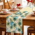 thumbnail image 5 of Tropical Plant Table Runner 72 Inches, Summer Watercolor Boho Green Palm Tree Beige Bed Runner Dresser Scarves Tabletop for Indoor Outdoor Parties/Ceremony/Banquet, 16" x 72", 5 of 9