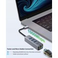 thumbnail image 4 of USB to Ethernet Adapter, 4-in-1 USB LAN Ethernet hub for Laptop, USB 3.0 to RJ45 Hub with 3*USB 3.0, Gigabit 1000Mbps, Compatible for MacBook, Surface Pro, Windows11/10/8/7, XP, Chromebook and More, 4 of 4