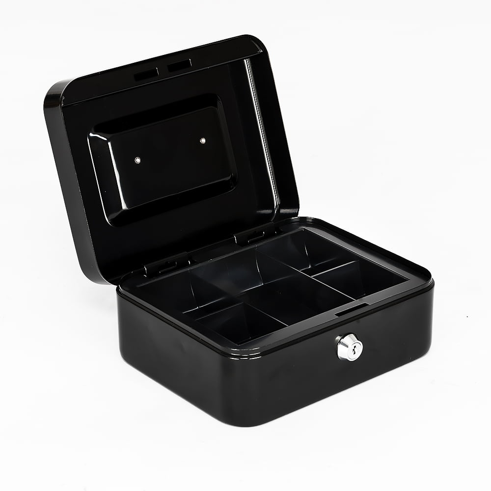 Cb152 Stainless Steel Small Safe Box Cash Box Black