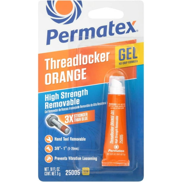 Sealant Permatex 25005, fijador de roscas en gel, color naranja, 5 g