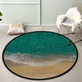 thumbnail image 3 of Coolnut Round Rugs for Living Room, Woman Walks On The Beach Along Non-Slip Coral Velvet Long Runner Rugs, Washable Water Absorbent Mat Carpet for Bedroom Kitchen Kids Room, 3 of 6