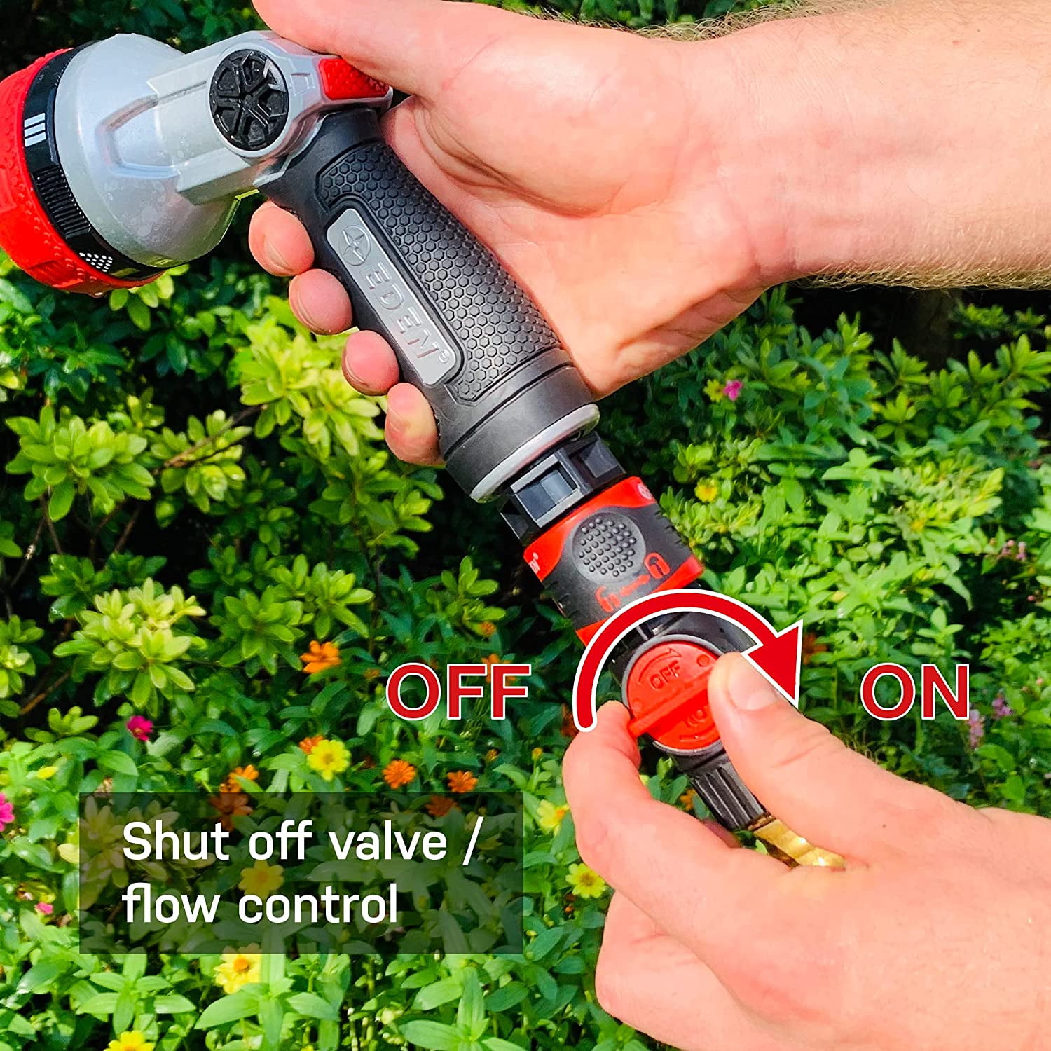 HRTGFD-93218 Premium Garden Hose Quick Connect Kit | 9-Piece / 3-Pair Snap & Lock Fittings and Adapters with Water Stop, Flow Control, Secure Twist-Lock Design