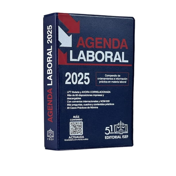 Libro Agenda Laboral 2025 Tapa Blanda, Autor Ediciones Fiscales Isef, Editorial Ediciones Fiscales Isef