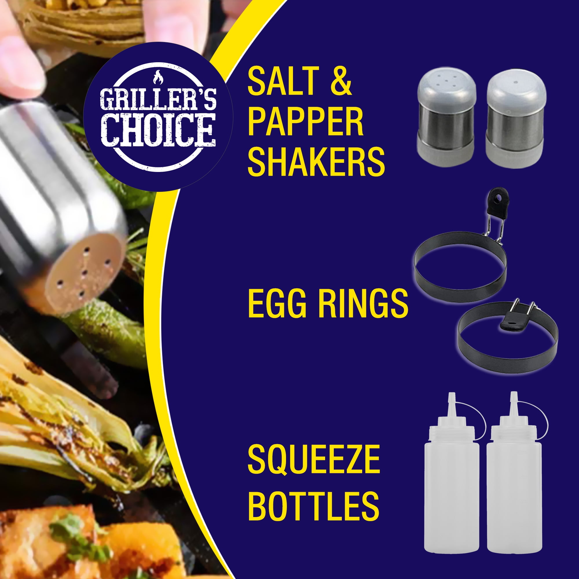 Grillers Choice 32 piece Griddle Spatula Set Metal - Grilling Accessories, Stainless Steel, Flat Top, Grill, Hibachi,Grilling Utensils. Designed By Chef and BBQ Judge
