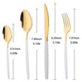 thumbnail image 2 of Stainless Steel Flatware Gold Cutlery Set With White Handle Dinnerware Set Kitchen Utensils, 2 of 5