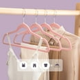 thumbnail image 2 of ACSTEP Premium Velvet Hangers 20 Pack , Non-Slip Thin Flocked Felt Hangers, Durable Suit Hangers for Closet Space Saving - Pink, 2 of 7