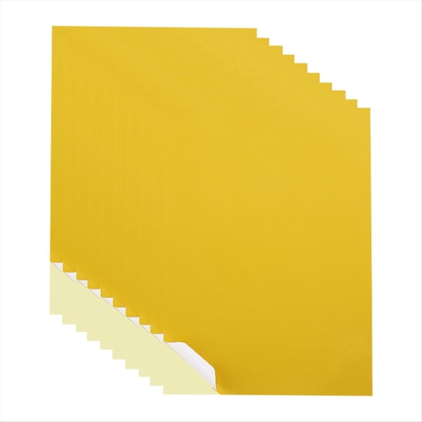 Papel Adhesivo A4: Etiquetas Adhesivas A4 de 8,27 X 11,69 Pulgadas para Impresoras /de Inyección de Tinta para Oficina y Escuela Doradas