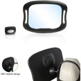 thumbnail image 5 of Espejo de coche para bebé Espejo de coche para bebé con control remoto Iluminación LED Espejo de acrílico para bebé irrompible suave para el coche Las correas ajustables elásticas tienen una rotación de 360° [Versión mejorada] esquí esquí Gafas de esquí, 5 of 5