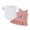 Dark Pink, variant on Miaouyo Baby Girls Summer Clothes Solid Short Sleeve Romper with Letter Embroidery Overall Dress 2 Pcs Set