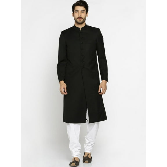 Mens Sherwani Dress Nehru Collar Indowestern Indian Pakistani Long Dress Ethnic